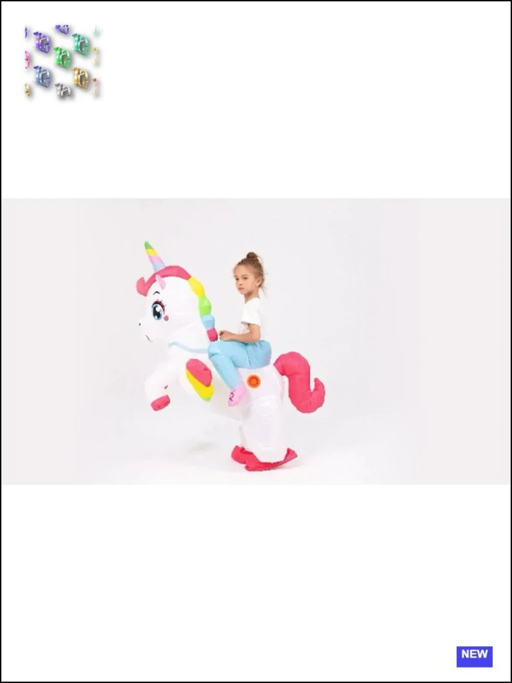 Kids Inflatable Unicorn Costume Halloween Ride On